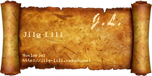Jilg Lili névjegykártya